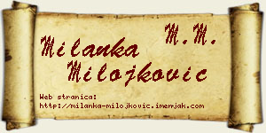 Milanka Milojković vizit kartica